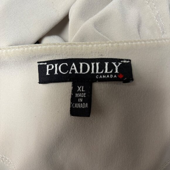 Picadilly Open Front Duster Cardigan Womens Size XL Taupe Stretchy Layering - Picture 4 of 7